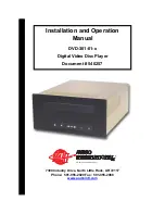 Audio international DVD-301-01-x Installation And Operaion Manual preview