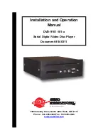 Preview for 1 page of Audio international DVD-9101-101-x Installation And Operation Manual