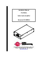 Audio international PA-7500A Installation Manual preview