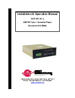 Preview for 1 page of Audio international RCP-201-01-1 Nstallation & Operation Manual