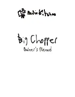 Preview for 1 page of AUDIO KITCHEN BIG CHOPPER Owner'S Manual