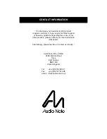 Предварительный просмотр 14 страницы Audio Note AZ-TWO Owner'S Information