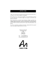 Preview for 5 page of Audio Note DAC 1.1x/II Owner'S Information