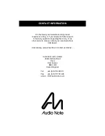 Предварительный просмотр 14 страницы Audio Note GINREI Owner'S Information