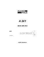 Preview for 1 page of Audio Pole A 241 User Manual