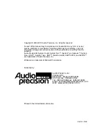 Preview for 2 page of Audio Precision DCX-127 User Manual