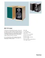 Audio Pro A2.14 Live Specifications preview