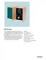 Audio Pro A2.5 Live Brochure & Specs предпросмотр