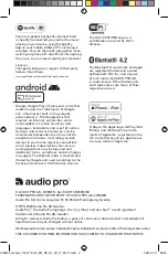 Предварительный просмотр 3 страницы Audio Pro ADDON C10 MkII User Manual