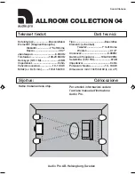 Предварительный просмотр 4 страницы Audio Pro Allroom Series Allroom Collection Technical Data