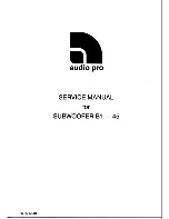 Preview for 1 page of Audio Pro B1-45 Service Manual