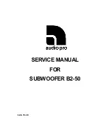 Audio Pro B2-50 Service Manual preview