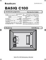 Предварительный просмотр 3 страницы Audio Pro BASIQ C100 Technical Data