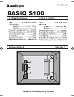 Предварительный просмотр 2 страницы Audio Pro BASIQ S100 Technical Data