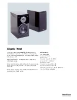 Audio Pro Black Pearl V.2 Specifications preview