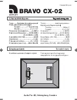 Предварительный просмотр 2 страницы Audio Pro Bravo CX-02 User Manual