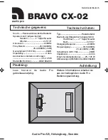 Предварительный просмотр 3 страницы Audio Pro Bravo CX-02 User Manual