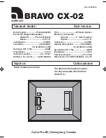 Предварительный просмотр 4 страницы Audio Pro Bravo CX-02 User Manual