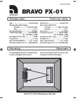 Предварительный просмотр 1 страницы Audio Pro Bravo FX-01 User Manual