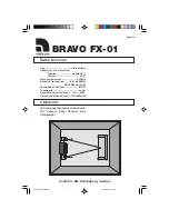 Предварительный просмотр 5 страницы Audio Pro Bravo FX-01 User Manual