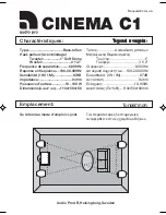 Предварительный просмотр 2 страницы Audio Pro Cinema C1 Technical Data