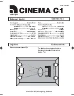 Предварительный просмотр 4 страницы Audio Pro Cinema C1 Technical Data