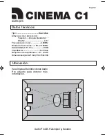 Предварительный просмотр 5 страницы Audio Pro Cinema C1 Technical Data