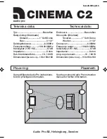 Audio Pro Cinema C2 Technical Data предпросмотр