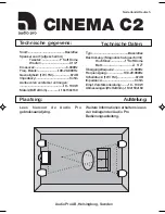 Предварительный просмотр 3 страницы Audio Pro Cinema C2 Technical Data