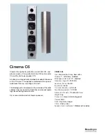 Предварительный просмотр 1 страницы Audio Pro Cinema C6 Specifications