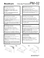 Предварительный просмотр 1 страницы Audio Pro Cinema Precision Series PM-02 Install Manual