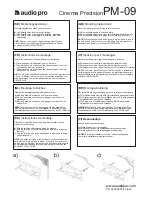 Audio Pro Cinema Precision Series PM-09C Mounting Instructions предпросмотр