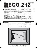 Предварительный просмотр 3 страницы Audio Pro Ego 212 Technical Data