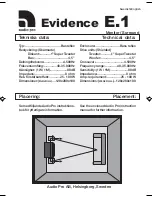 Предварительный просмотр 1 страницы Audio Pro Evidence E.1 Technical Data