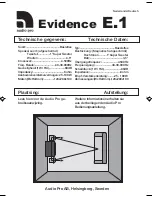 Предварительный просмотр 3 страницы Audio Pro Evidence E.1 Technical Data