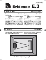 Audio Pro Evidence E.3 Technical Data предпросмотр