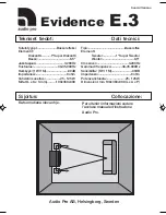 Предварительный просмотр 4 страницы Audio Pro Evidence E.3 Technical Data