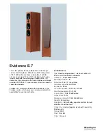 Audio Pro Evidence E.7 Specifications предпросмотр