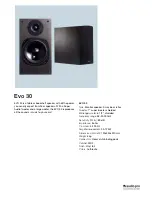 Предварительный просмотр 1 страницы Audio Pro Evo Series Evo 30 Specifications