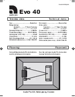 Audio Pro Evo Series Evo 40 Technical Data preview