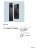 Audio Pro Evo Series Evo 50 Specifications предпросмотр