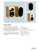 Предварительный просмотр 1 страницы Audio Pro Focus SA-2 Specifications