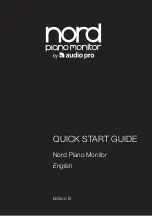 Предварительный просмотр 1 страницы Audio Pro Nord Piano Monitor Quick Start Manual