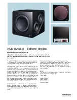 Audio Pro Sub Ace-Bass 2 Datasheet preview