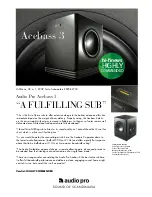 Audio Pro Sub Ace Bass 3 Datasheet preview