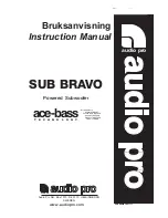 Preview for 1 page of Audio Pro Sub Bravo Instruction Manual