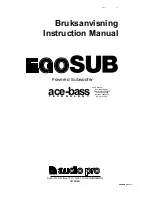 Audio Pro Sub Ego Instruction Manual preview