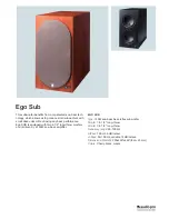 Preview for 1 page of Audio Pro Sub Ego Specifications