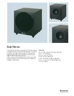 Audio Pro Sub Nova Specifications preview