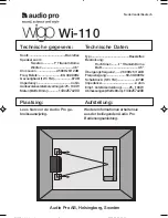 Предварительный просмотр 3 страницы Audio Pro wigo Wi-110 Technical Data